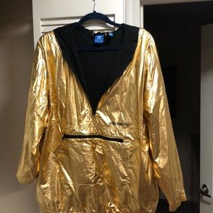 Gold Metallic Adidas Jacket
